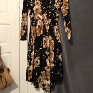 Midi long sleeve dress